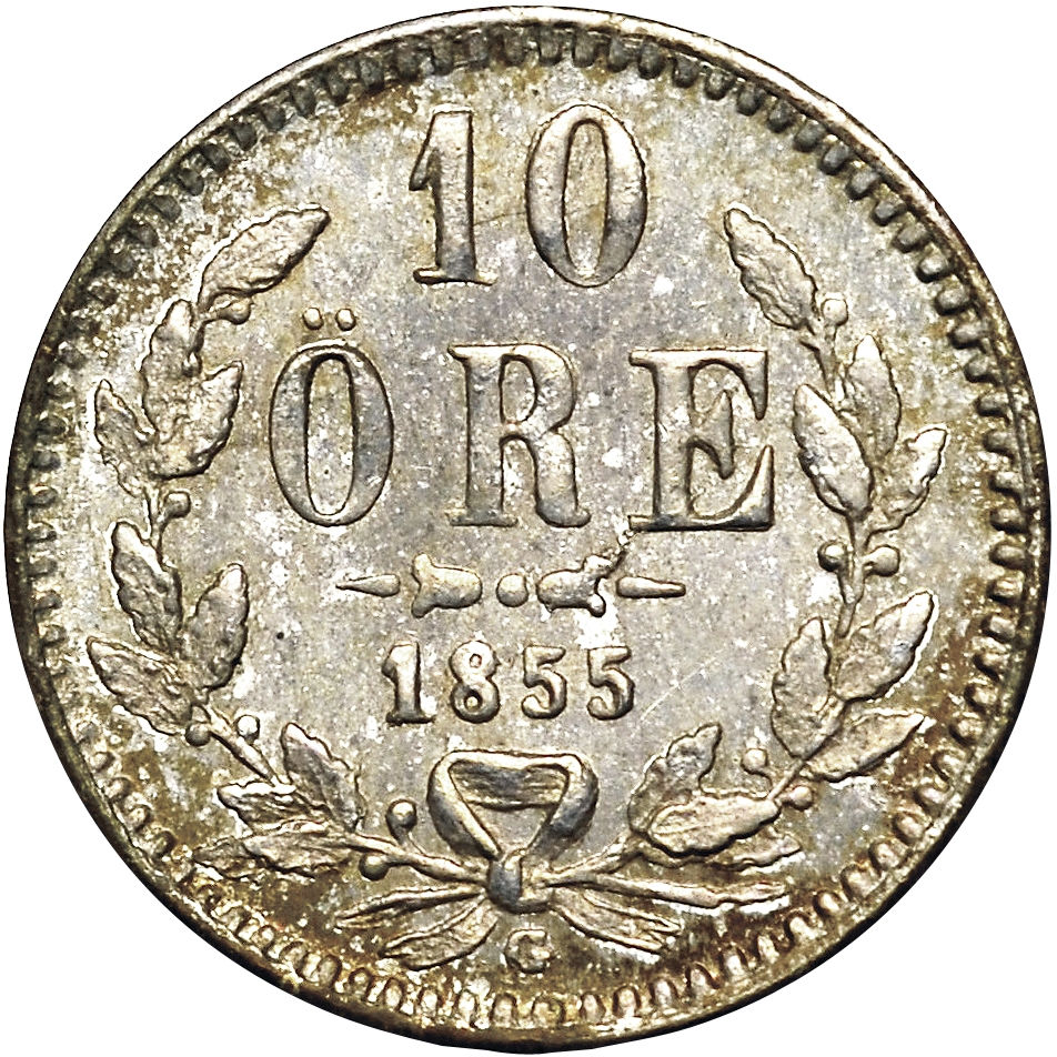 10 öre 1855