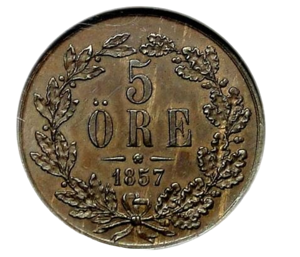 5 ÖRE 1857