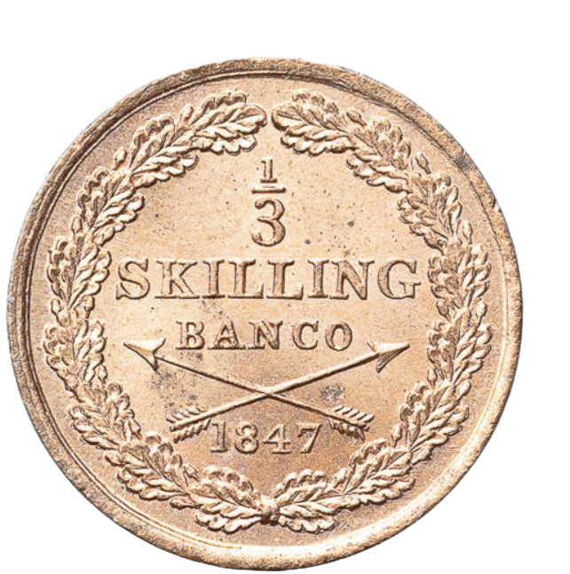 1/3 Skilling Banco 1847