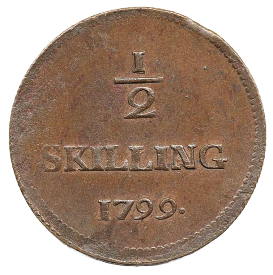 1/2 Skilling riksgäld 1799