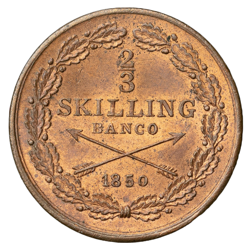 2/3 Skilling Banco 1850