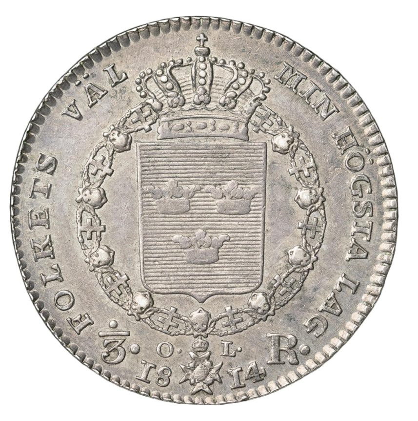 1/3 riksdaler 1814