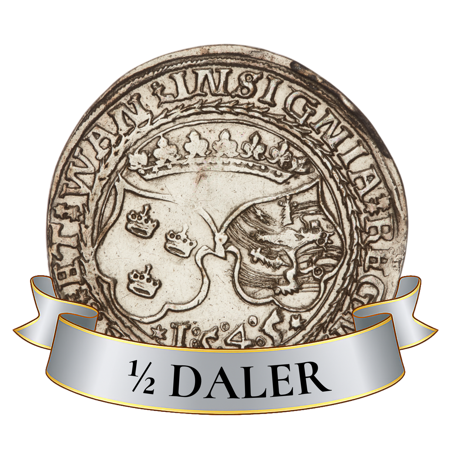 1/2 daler svartsjö Gustav Vasa