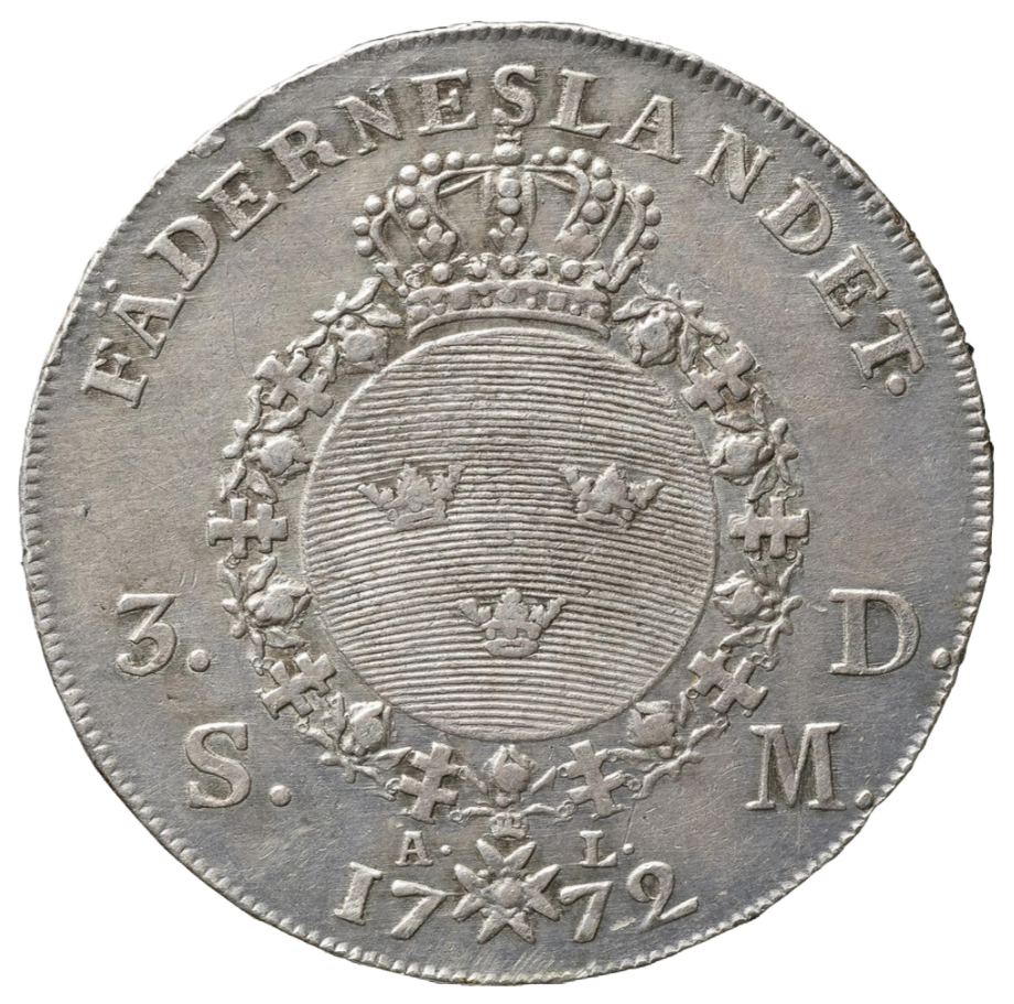 3 Daler silvermynt 1772