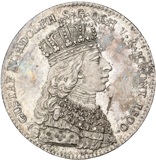 kastmynt 1/3 riksdaler 1800