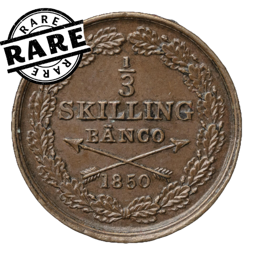 1/3 Skilling BÄnco 1850