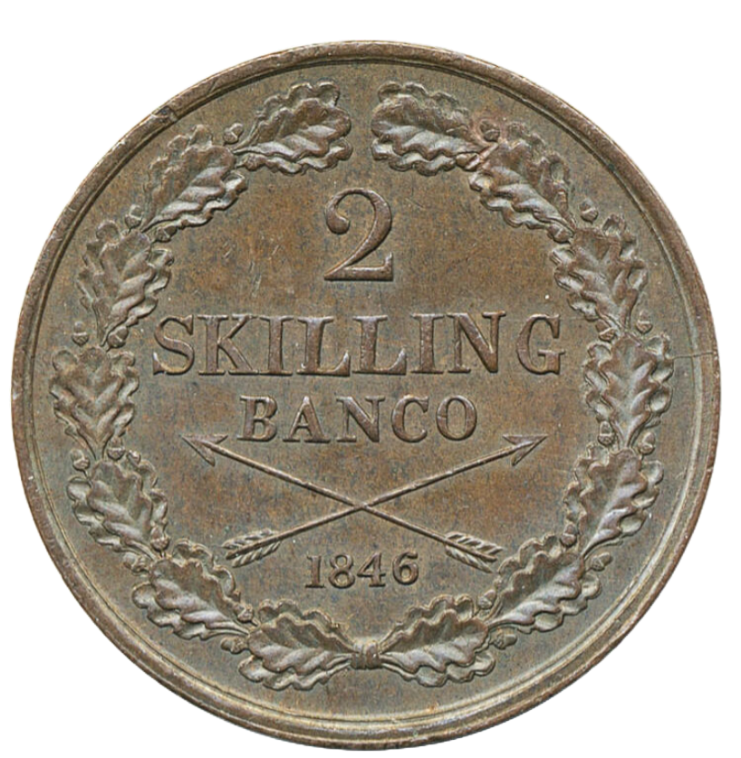 2 Skilling Banco 1846