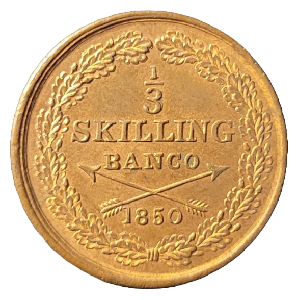 1/3 Skilling Banco 1850