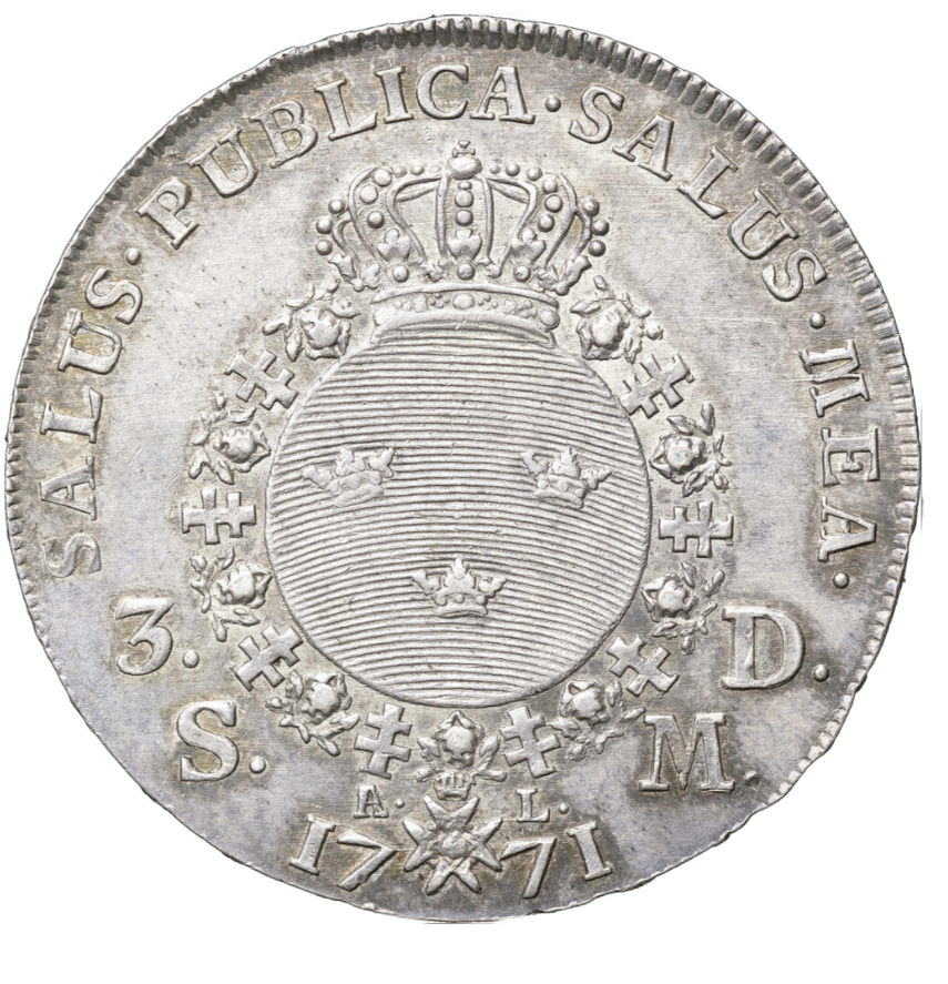 3 daler silvermynt 1771