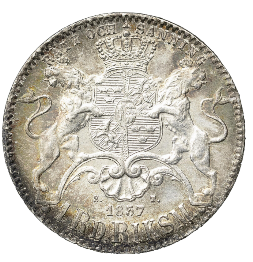 1 riksdaler riksmynt 1857