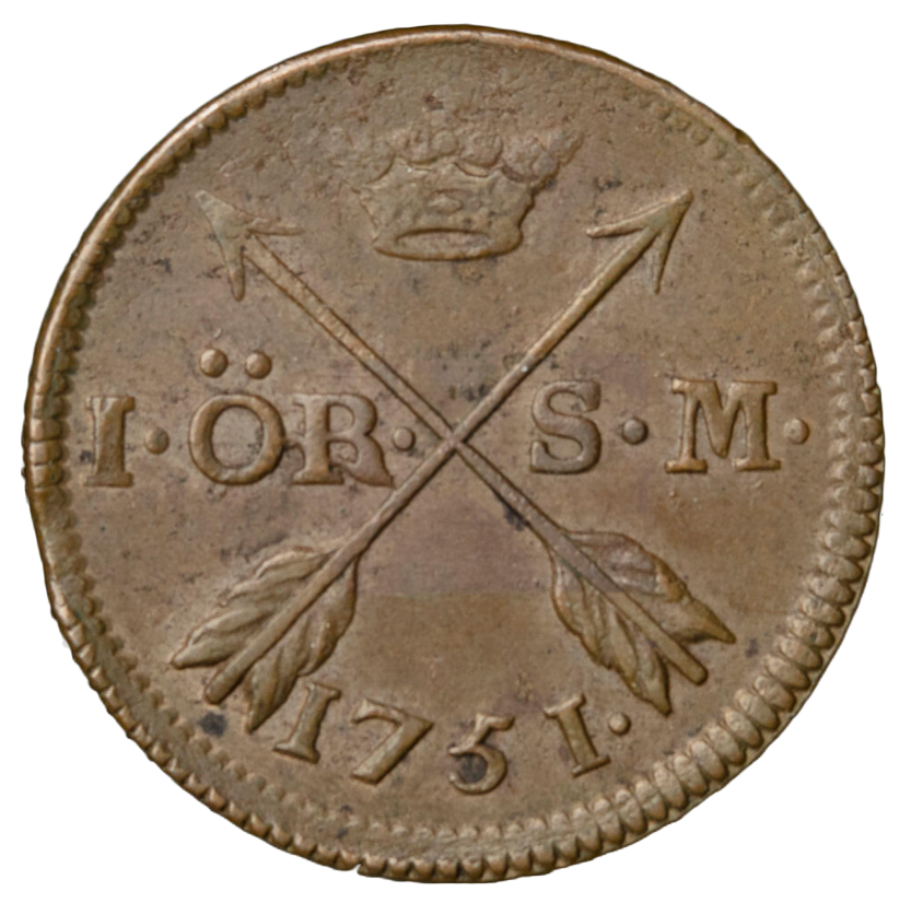 1 Öre Silvermynt 1751