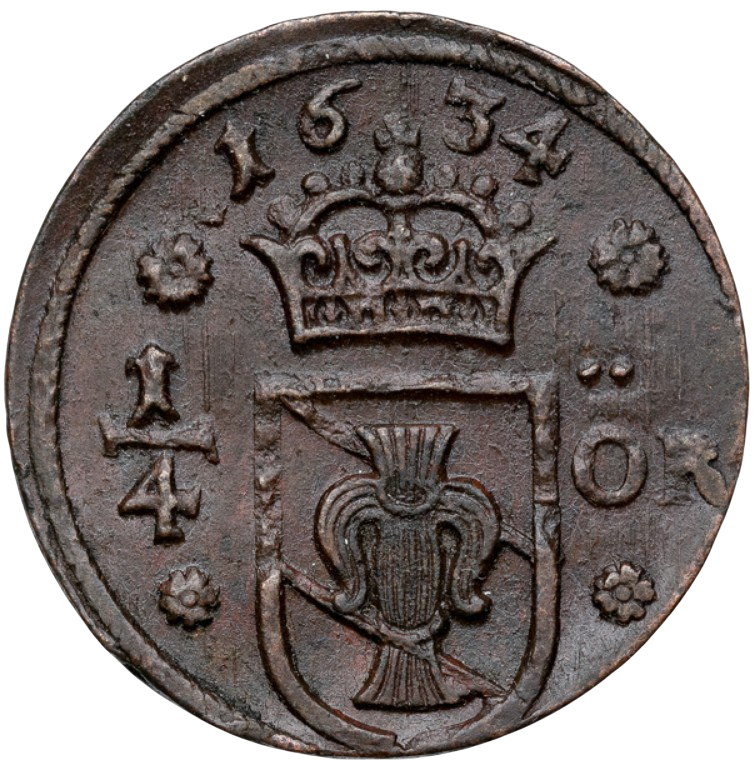 1/4 öre 1634