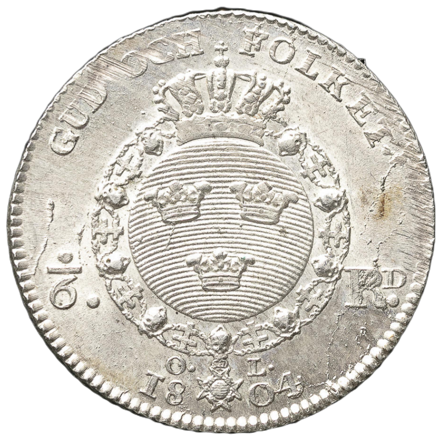 1/6 riksdaler 1804