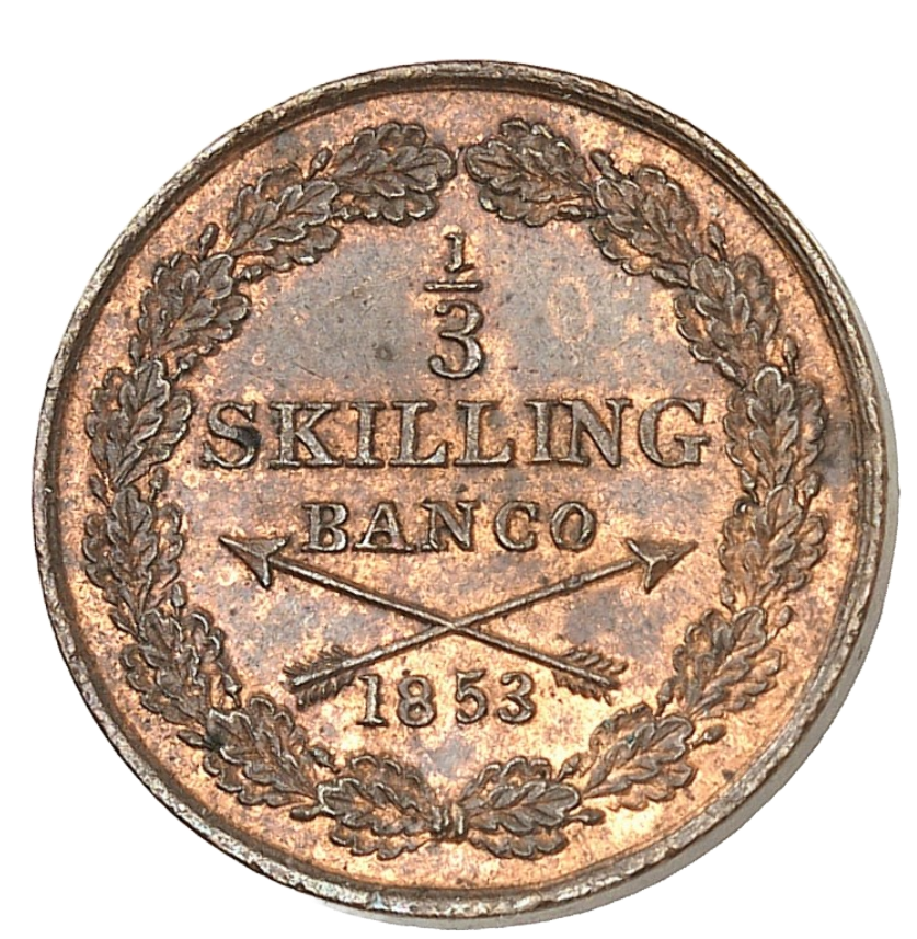 1/3 Skilling Banco 1853