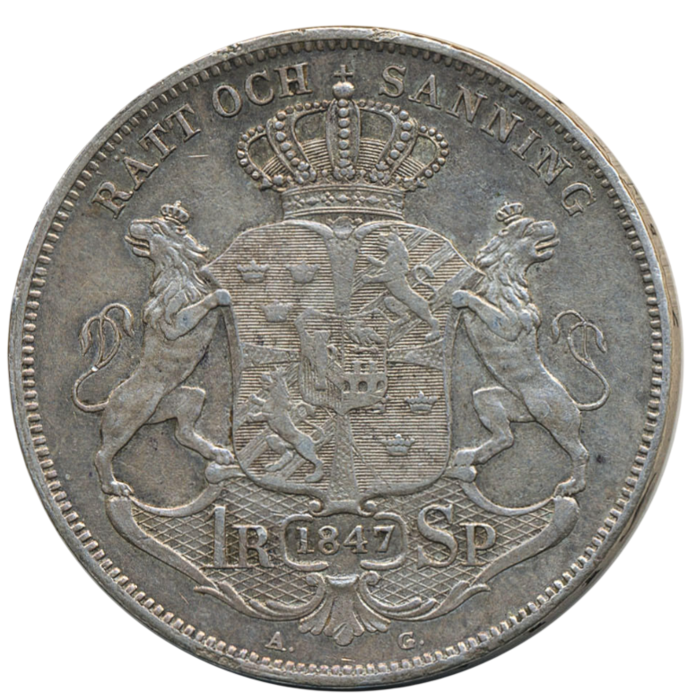 1 riksdaler specie 1847