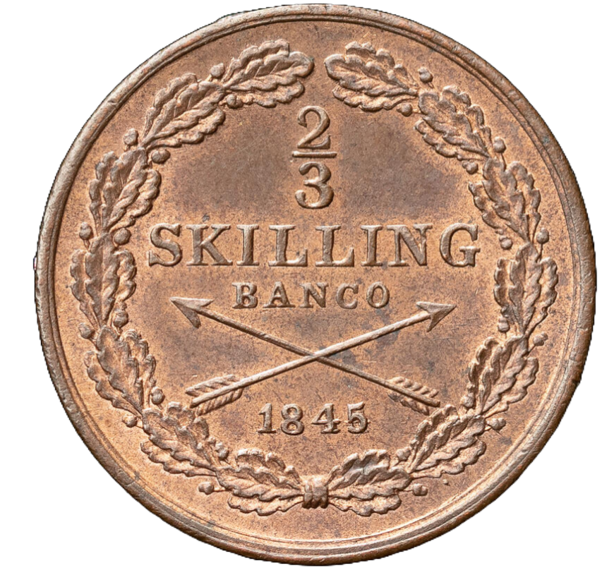 2/3 Skilling Banco 1845