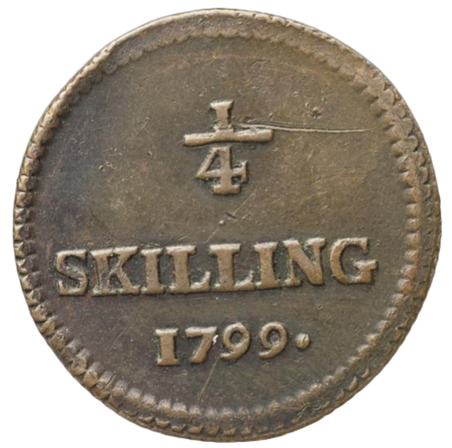 1/4 skilling riksgäld Gustaf IV Adolf