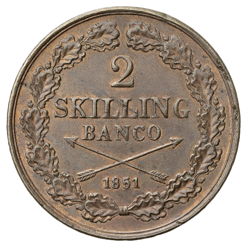 2 Skilling Banco 1851