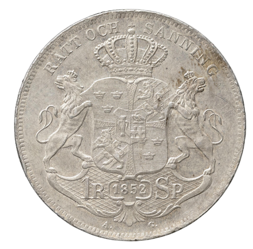 1 riksdaler specie 1852