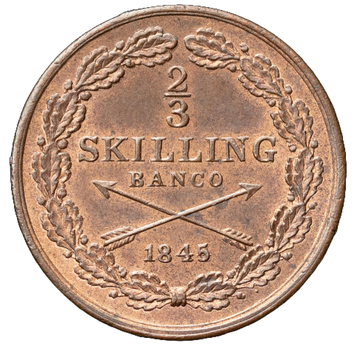 2/3 Skilling Banco 1845