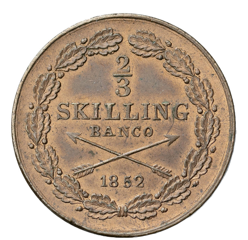 2/3 Skilling Banco 1852