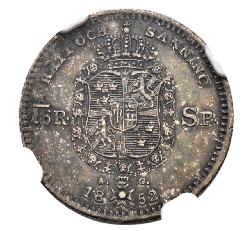 1/16 riksdaler specie 1852