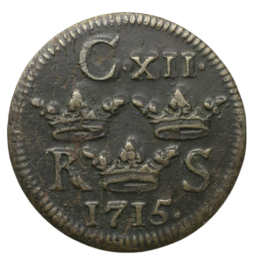 1/6 Öre Silvermynt 1715