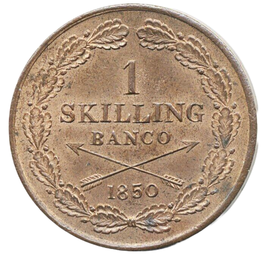 1 Skilling Banco 1850