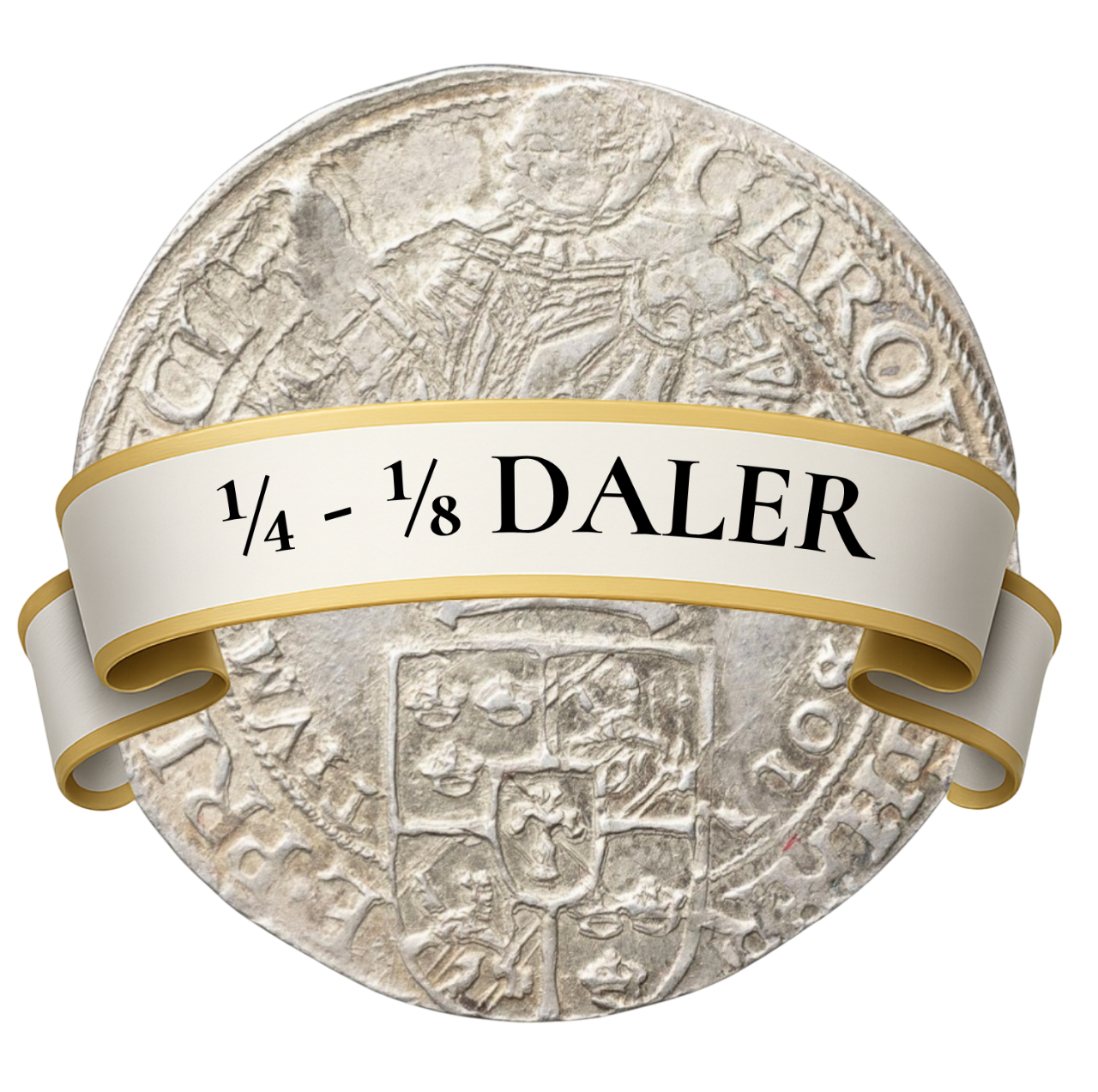1/4 daler och 1/8 daler Riksföreståndare Karl
