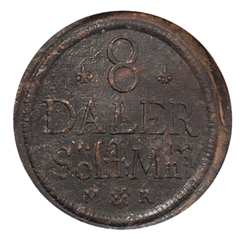 Karl X Gustav 8 daler silvermynt
