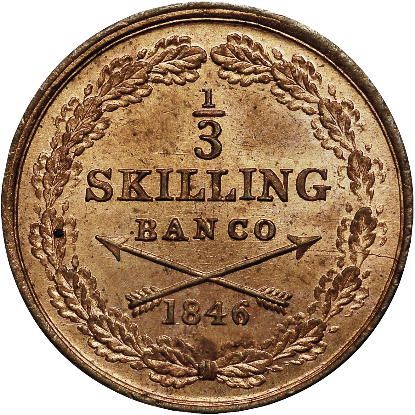 1/3 Skilling Banco 1846