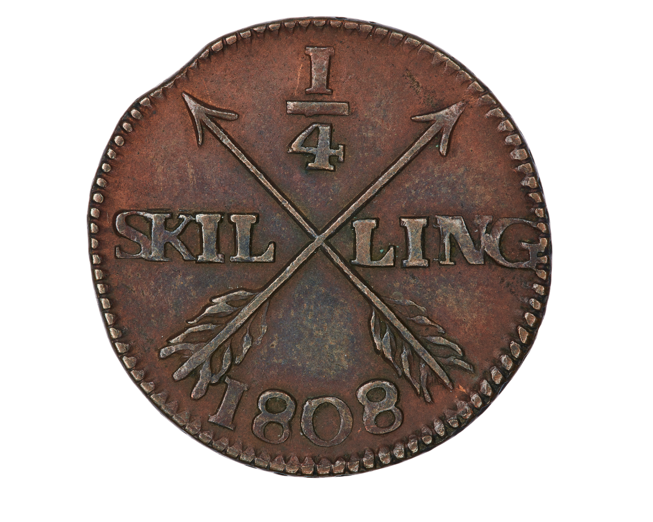 1/4 Skilling Gustaf IV Adolf