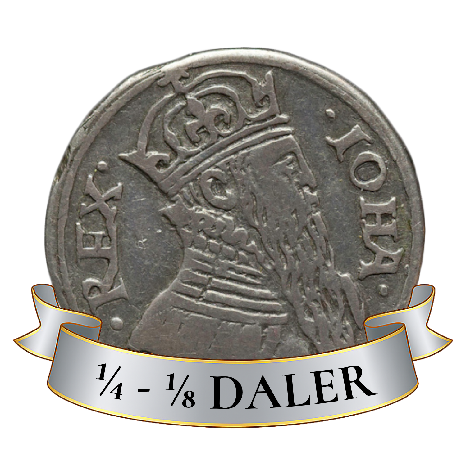 Johan III 1/4 - 1/8 daler