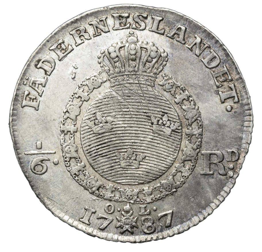 1/6 riksdaler 1787