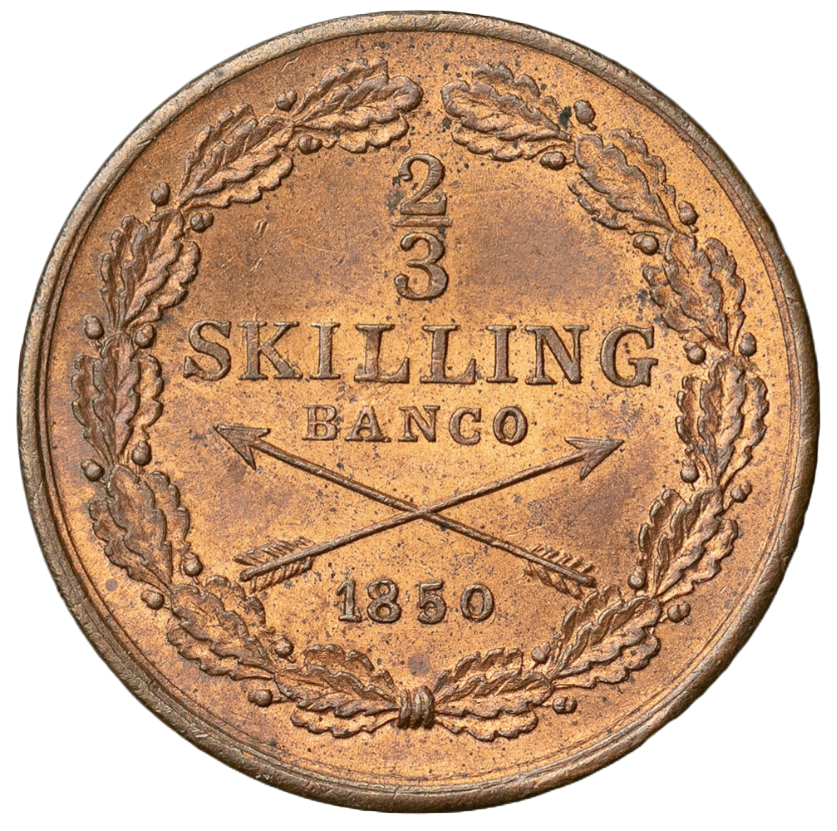 2/3 Skilling Banco 1850