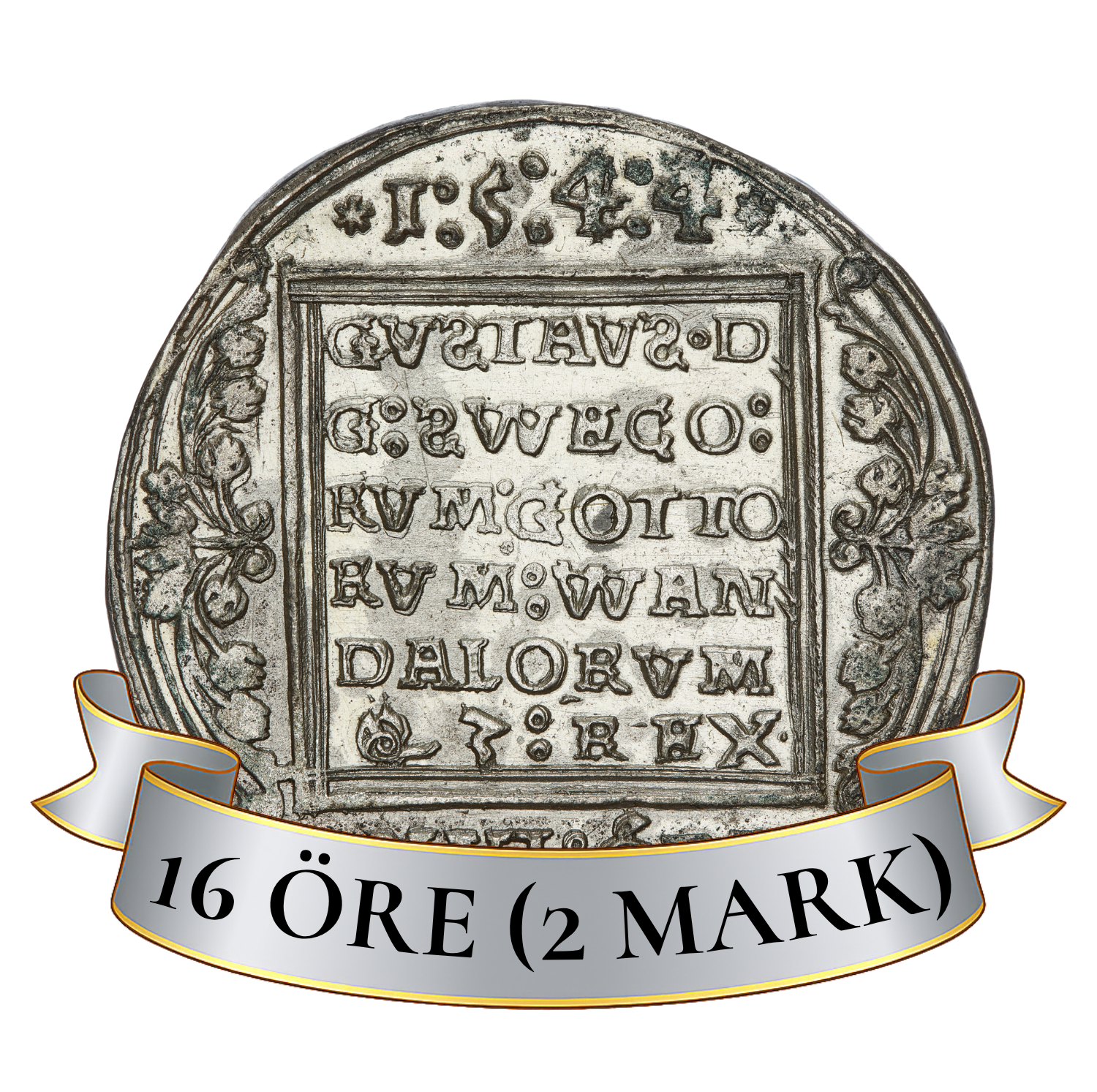 16 öre 2 mark gustav vasa