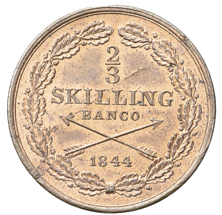 2/3 Skilling Banco 1844