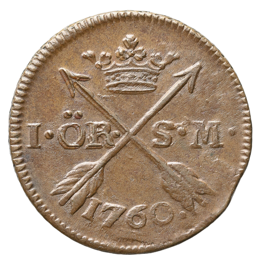 1 Öre Silvermynt 1760