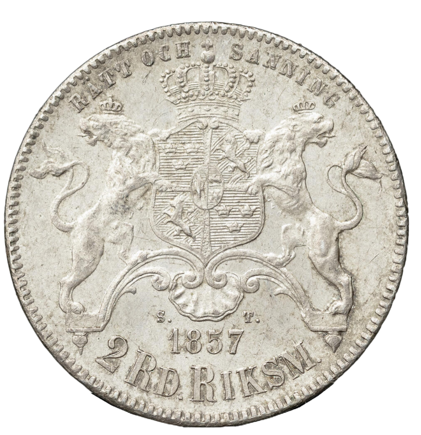 2 riksdaler riksmynt 1857