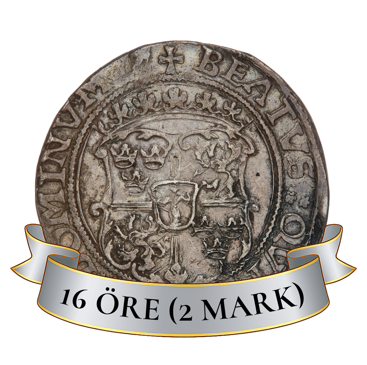 16 öre 2 mark stockholm gustav vasa