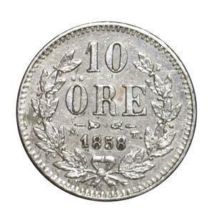 10 öre 1858