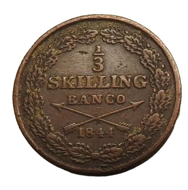 1/3 Skilling Banco 1844