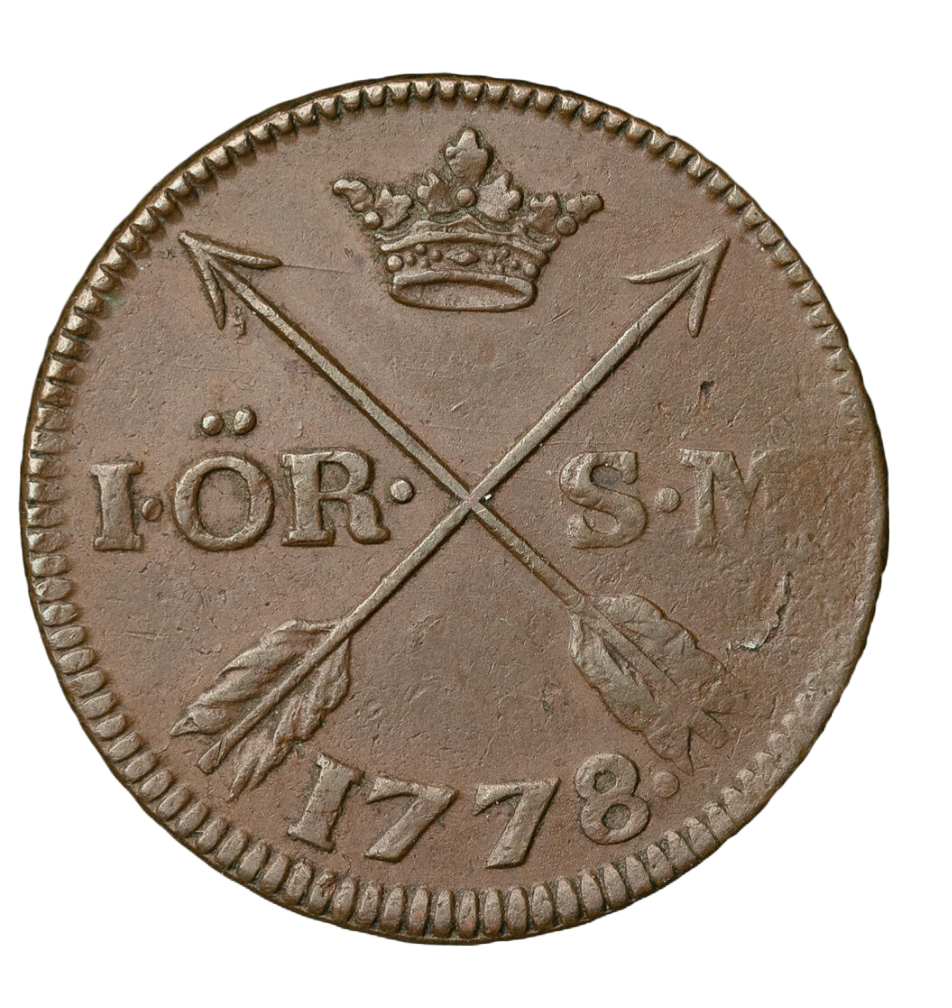 1 Öre silvermynt Gustav III