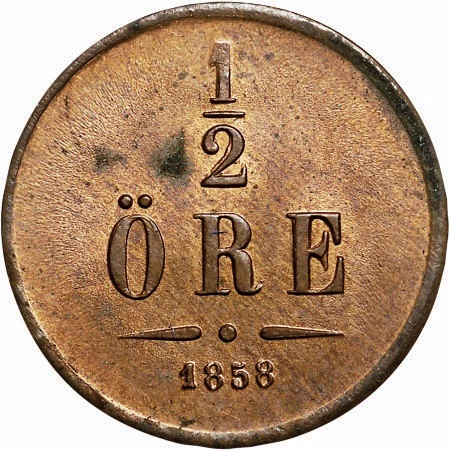 1/2 öre 1858